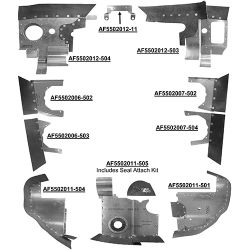 Engine Baffle Kit, Bare, Black Seals