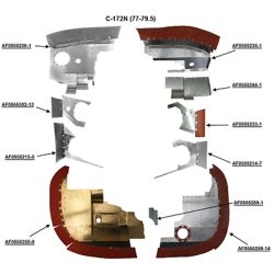 Engine Baffle Kit, Bare, Black Seals