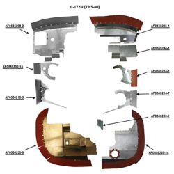 Engine Baffle Kit, Bare, Orange Seals