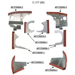 Engine Baffle Kit, Powder Coat, Orange Seals