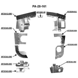 Engine Baffle Kit, Powder Coat, Orange Seals