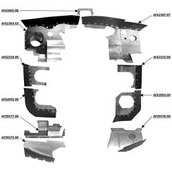 Engine Baffle Kit, Bare, Orange Seals