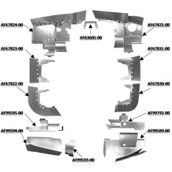Engine Baffle Kit, Bare, Black Seals