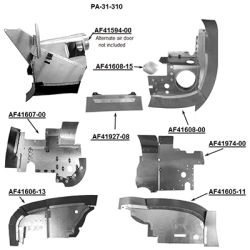 Engine Baffle Kit, Bare, Blue Seals